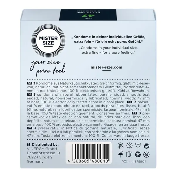 Pure Feel - Condoms 47 mm - 3 Pack - Bilde 2