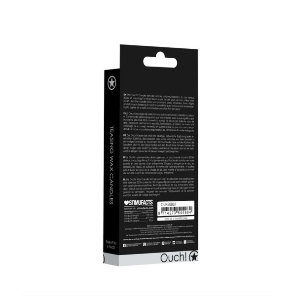 Teasing Wax Candles - 4 Pieces - Black - Bilde 2