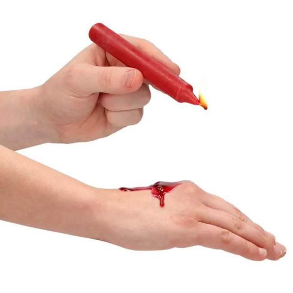 Teasing Wax Candles - 4 Pieces - Red - Bilde 3