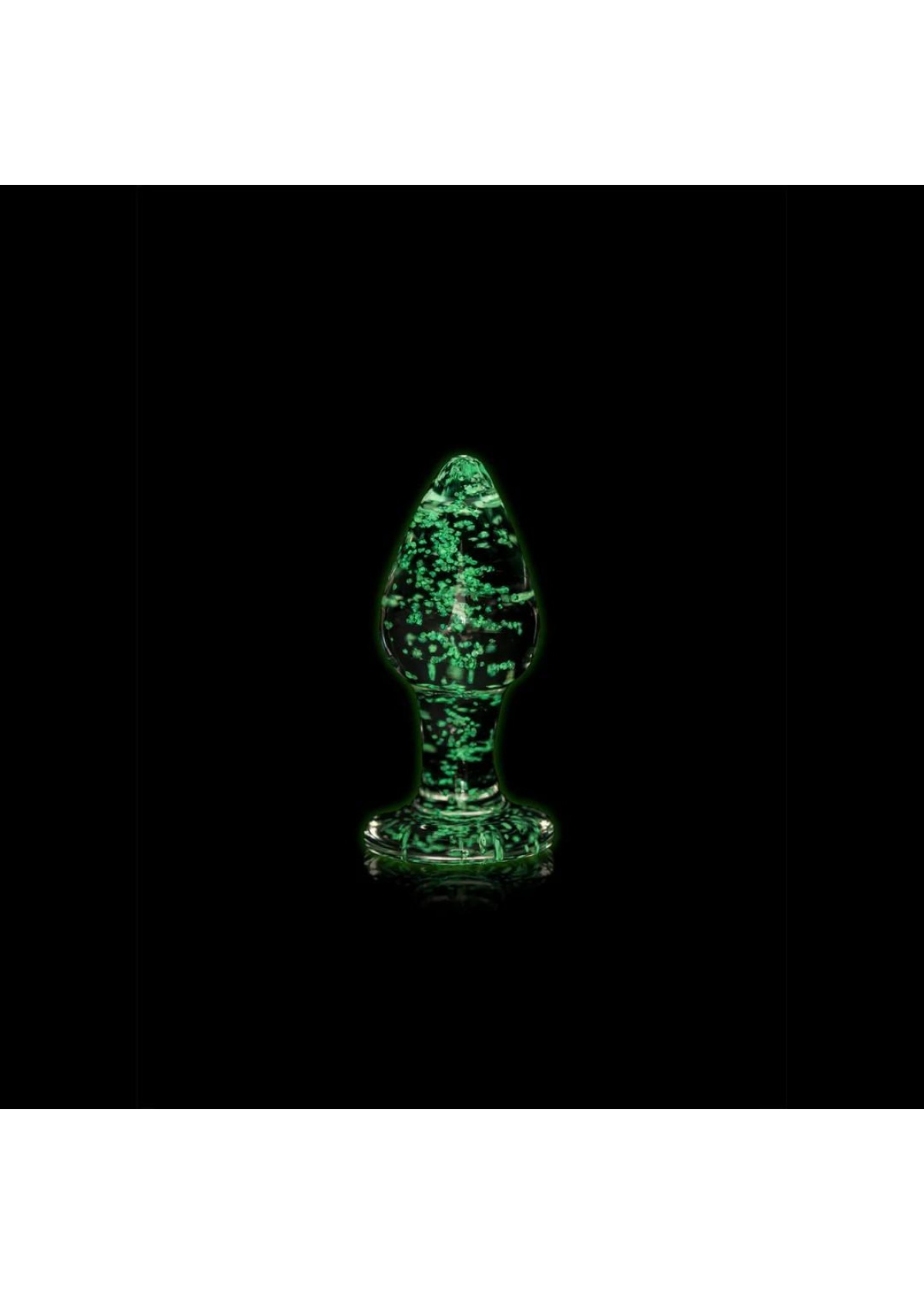 Glass Butt Plug - Glow in the Dark - Medium