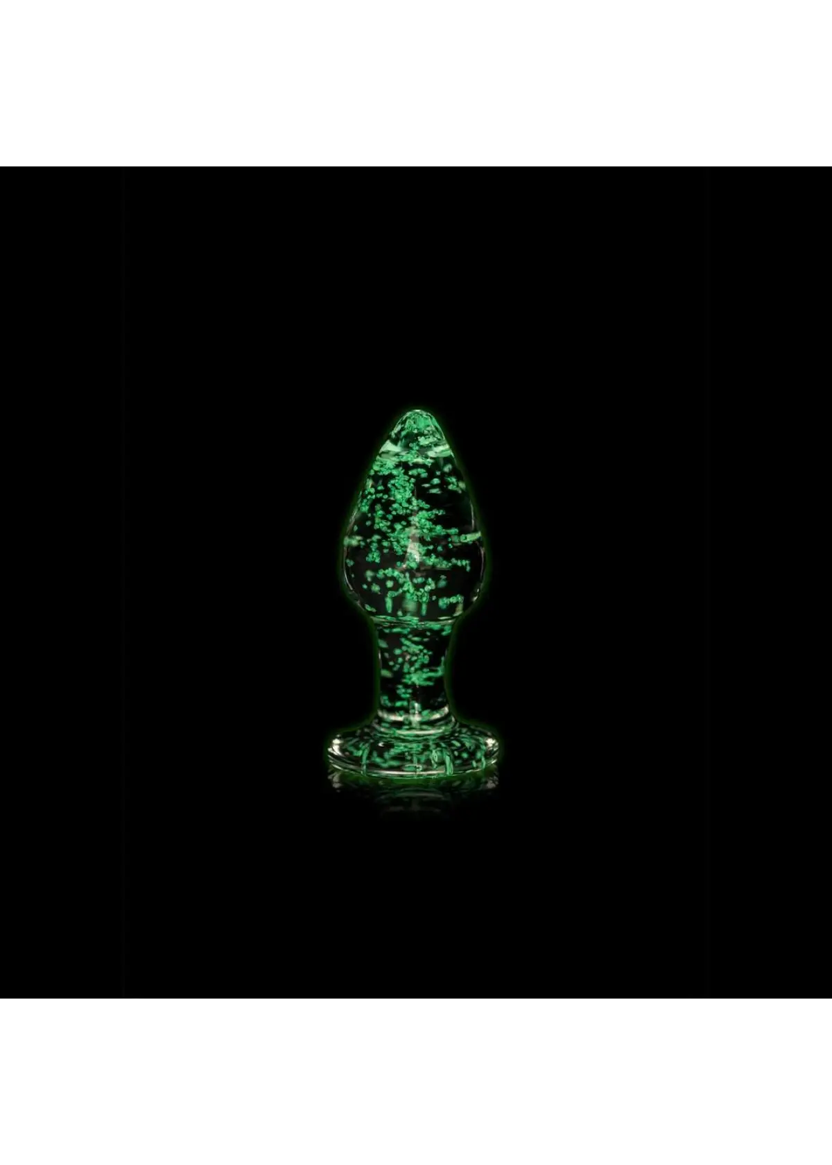 Glass Butt Plug - Glow in the Dark - Medium