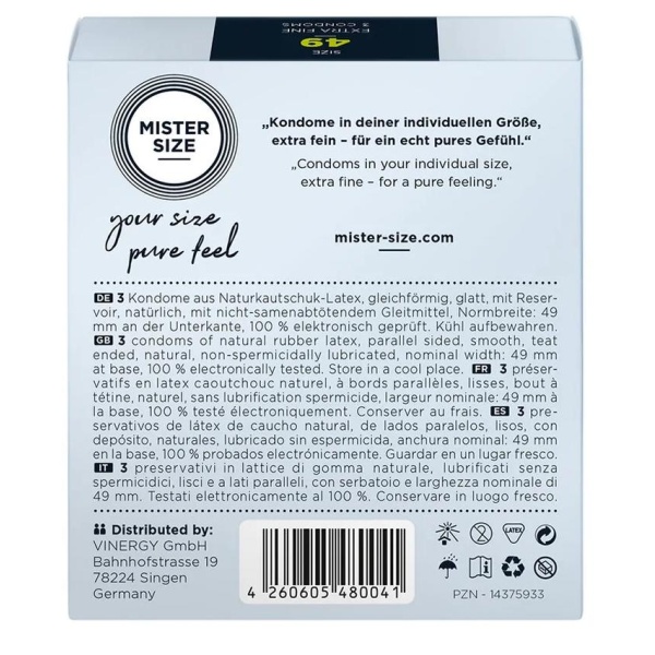 Pure Feel - Condoms 49 mm - 3 Pack - Bilde 2