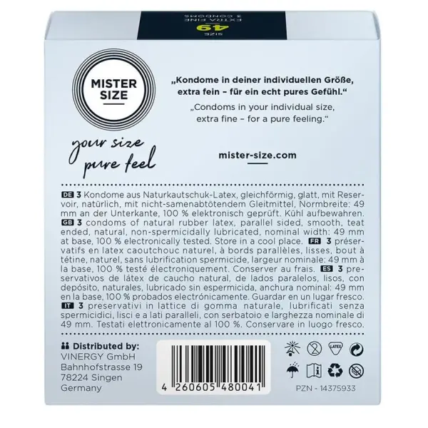 Pure Feel - Condoms 49 mm - 3 Pack - Bilde 2