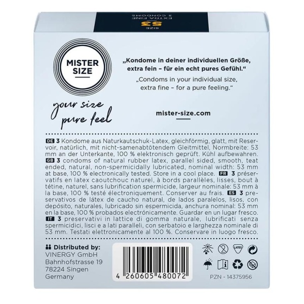 Pure Feel - Condoms 53 mm - 3 Pack - Bilde 2