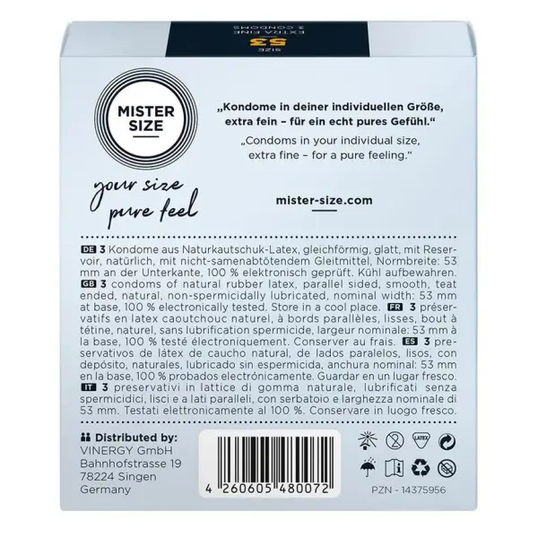 Pure Feel - Condoms 53 mm - 3 Pack - Bilde 2