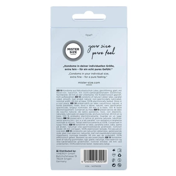 Pure Feel - Condoms 49 mm - 10 Pack - Bilde 2