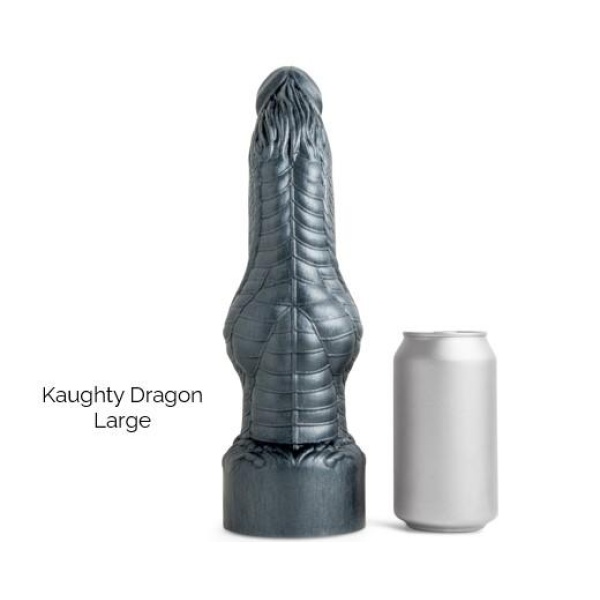 Hankey's Toys Knaughty Dragon - Metallgrå - Large - Bilde 2