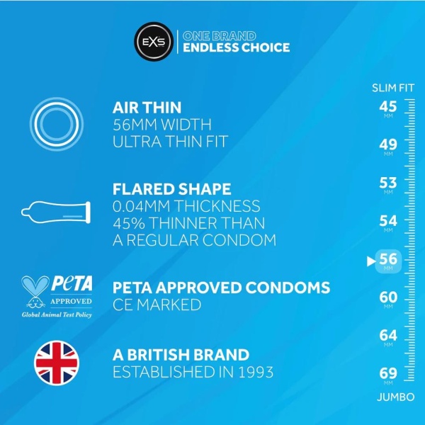 EXS Air Thin - Condoms - 12 Pieces - Bilde 4