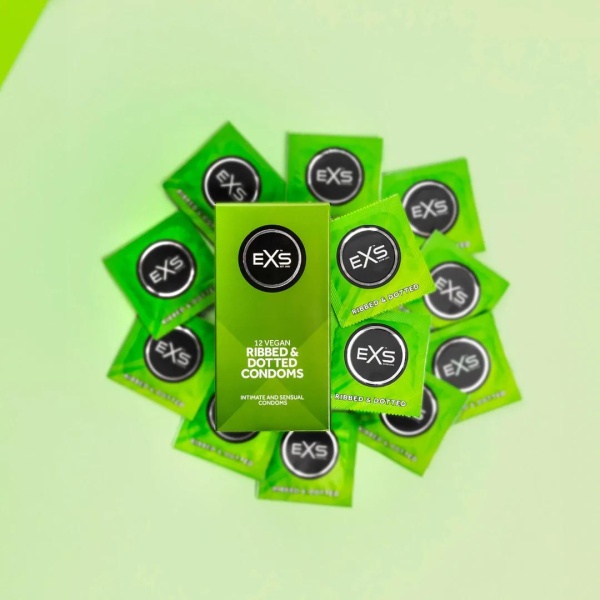 EXS 3 in 1 - Ribbed, Dotted and Flared - Condoms - 12 Pieces - Bilde 3