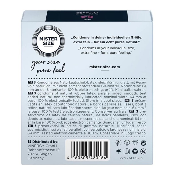 Pure Feel - Condoms 64 mm - 3 Pack - Bilde 2