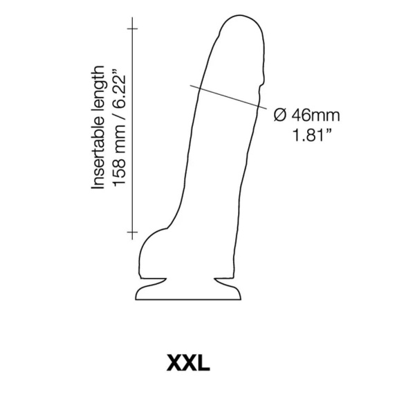 Strap-On-Me - Sliding Skin Realistic Dildo Size XXL - Nude - Bilde 4