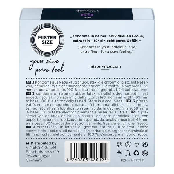 Pure Feel - Condoms 69 mm - 3 Pack - Bilde 2