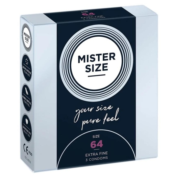 Pure Feel - Condoms 64 mm - 3 Pack