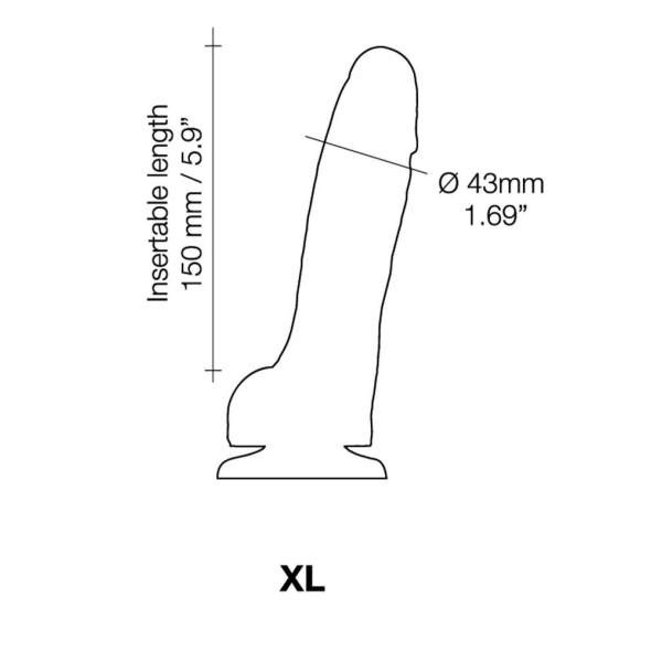 Strap-On-Me - Sliding Skin Realistic Dildo Size XL - Nude - Bilde 6