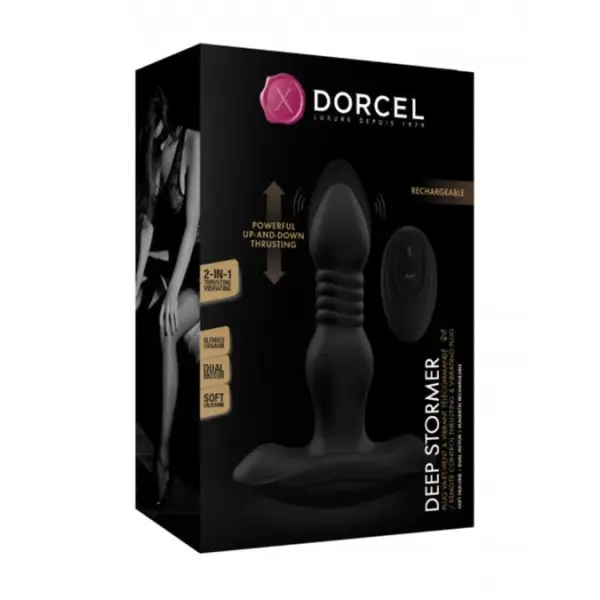 Deep Stormer - Vibrating Plug with Remote Control - Black - Bilde 2