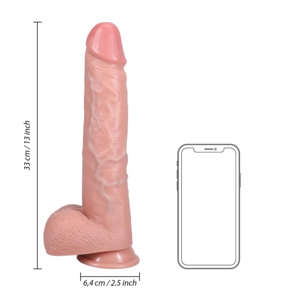 Extra Large Straight with Balls 13 / 33 cm - Flesh - Bilde 4