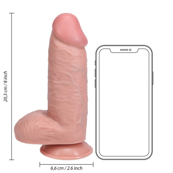 Extra Thick Straight with Balls 8 / 20,3 cm - Flesh - Bilde 5