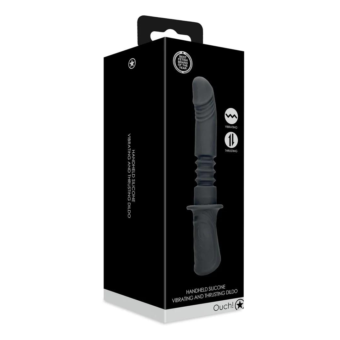 Hand Held Vibrating and Thrusting Sex Machine - Black