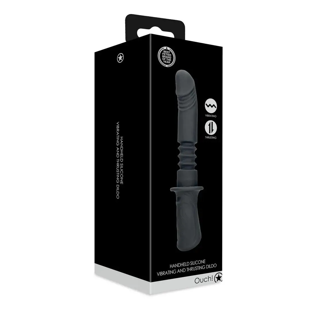 Hand Held Vibrating and Thrusting Sex Machine - Black