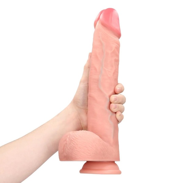 Extra Large Straight with Balls 13 / 33 cm - Flesh - Bilde 5