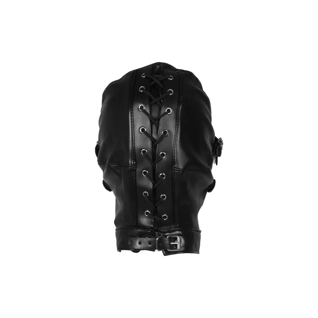 Blindfolded Mask with Breathable Ball Gag - Black - Bilde 4