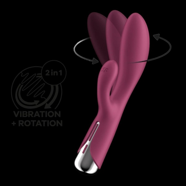 Spinning Rabbit 1 - Rotating Rabbit Vibrator - Red - Bilde 5