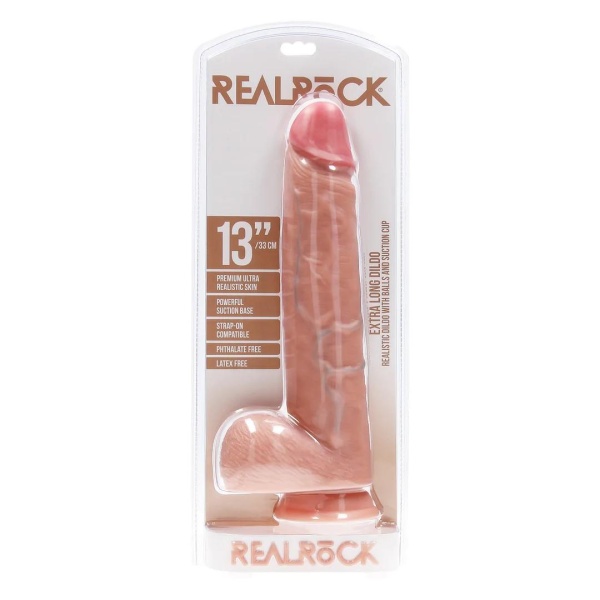 Extra Large Straight with Balls 13 / 33 cm - Flesh - Bilde 6