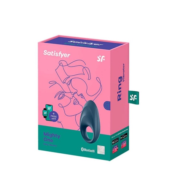 Mighty One - Vibrating Cockring - Blue - Bilde 5