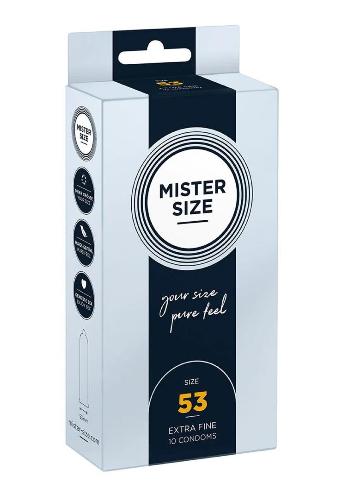Pure Feel - Condoms 53 mm - 10 Pack