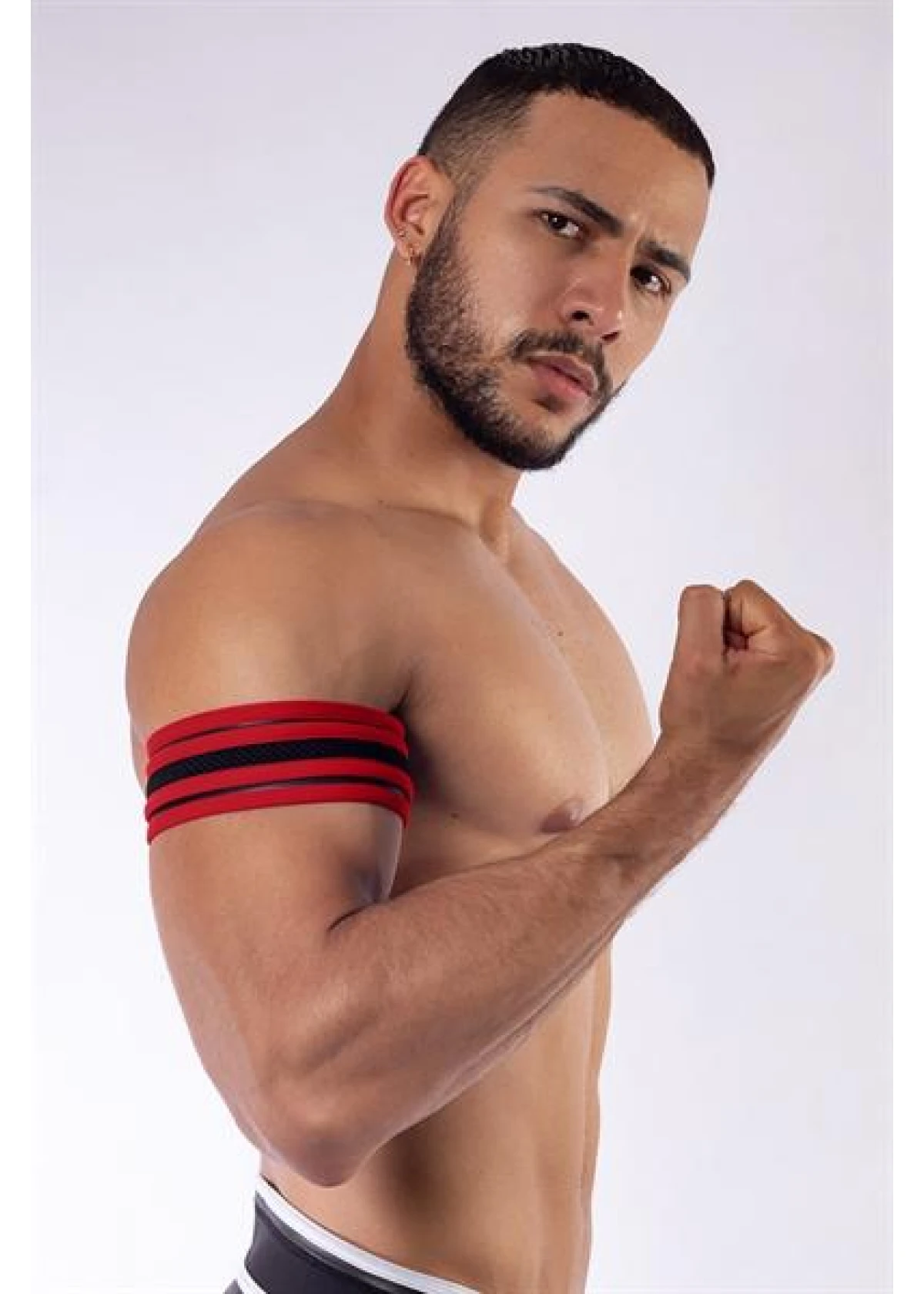 Mister B Neoprene Biceps Band Black Red
