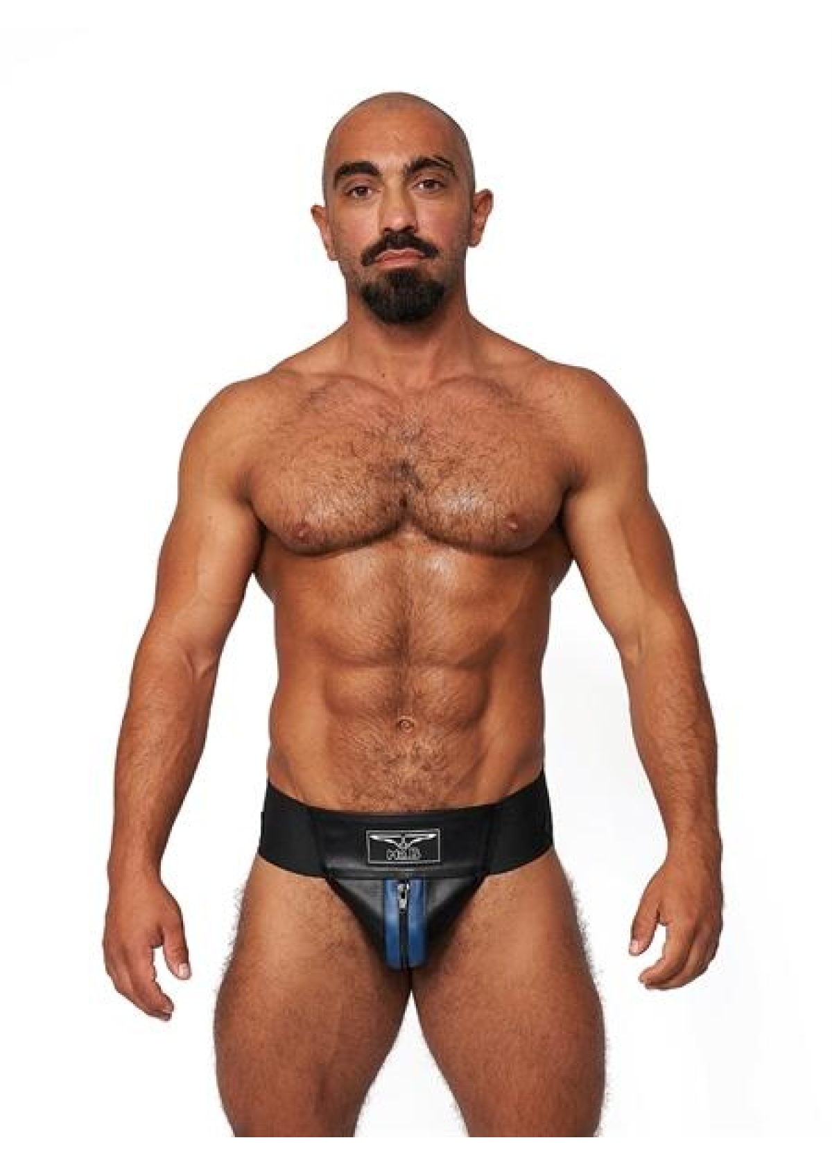 Mister B Leather Premium Jockstrap - Black Blue