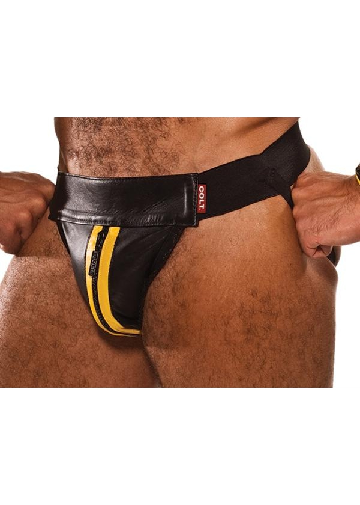 COLT Leather Jock Black-Yellow