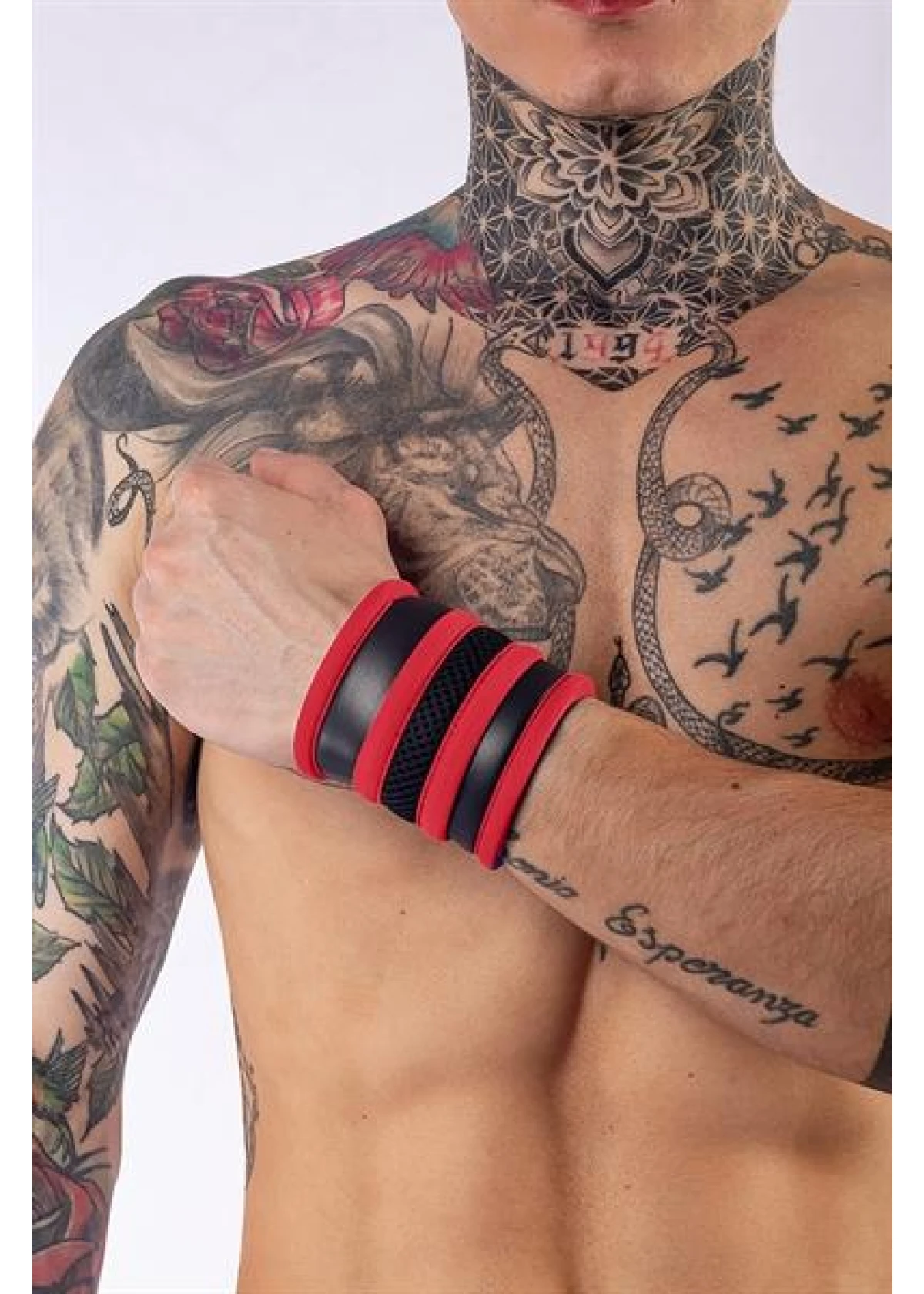 Mister B Neoprene Wrist Wallet Black Red