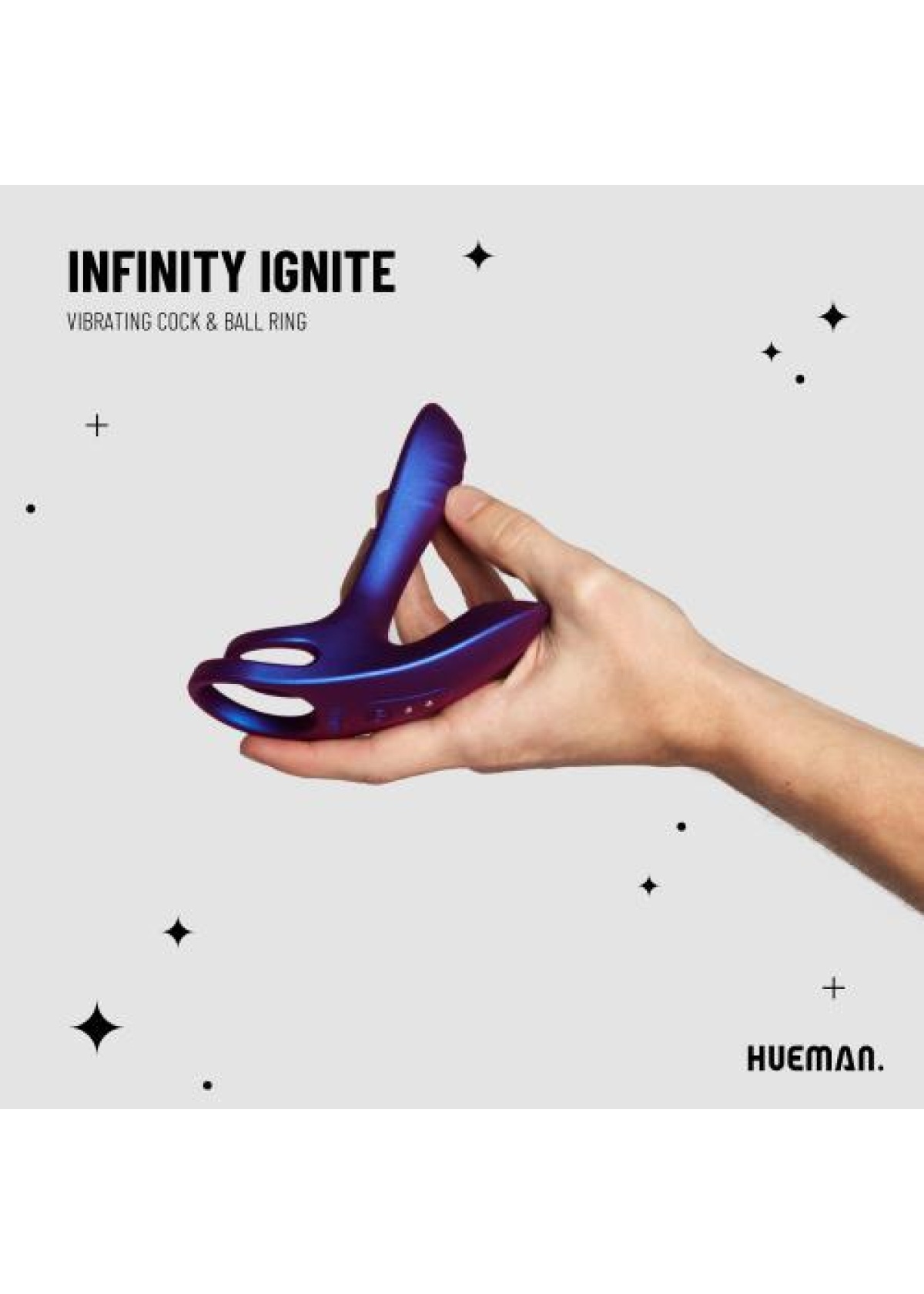 Hueman - Infinity Ignite Vibrating Cock & Ball Ring