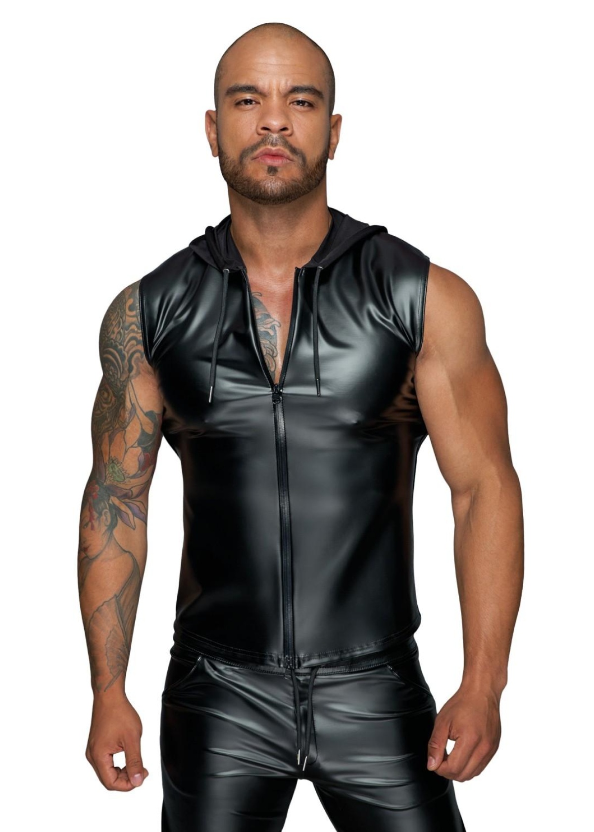 Hooded Shirt with 2-way zipper