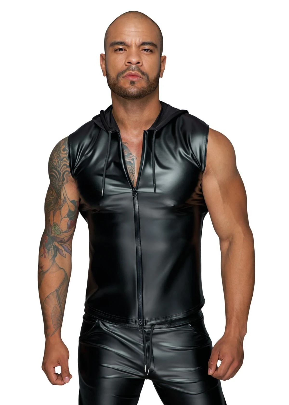 Hooded Shirt with 2-way zipper