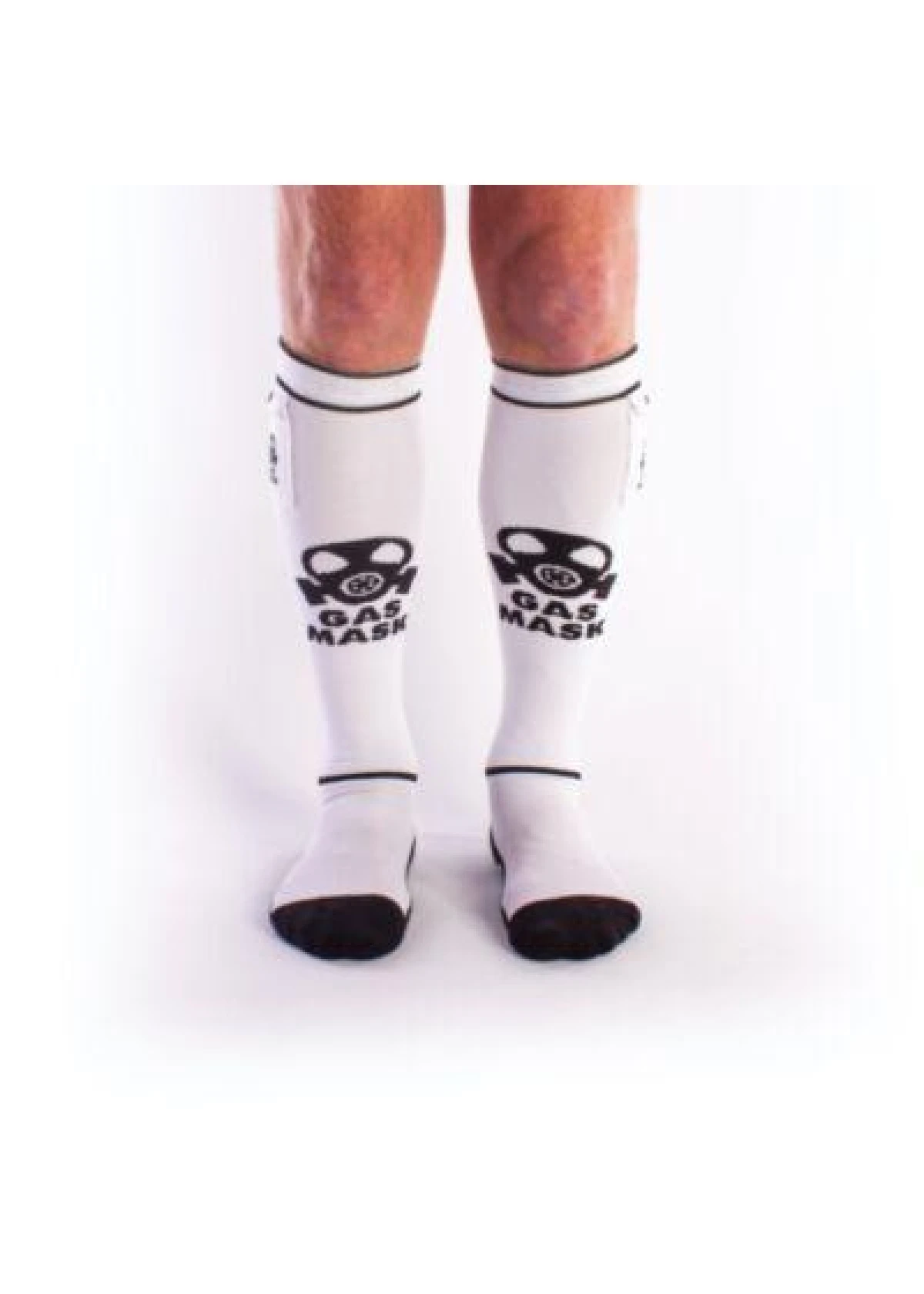 BRUTUS GAS MASK Party Socks w. Pockets White / Black