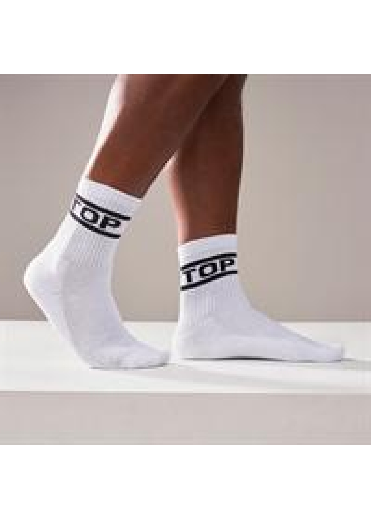 Mister B Crew Socks Top 2-Pack White