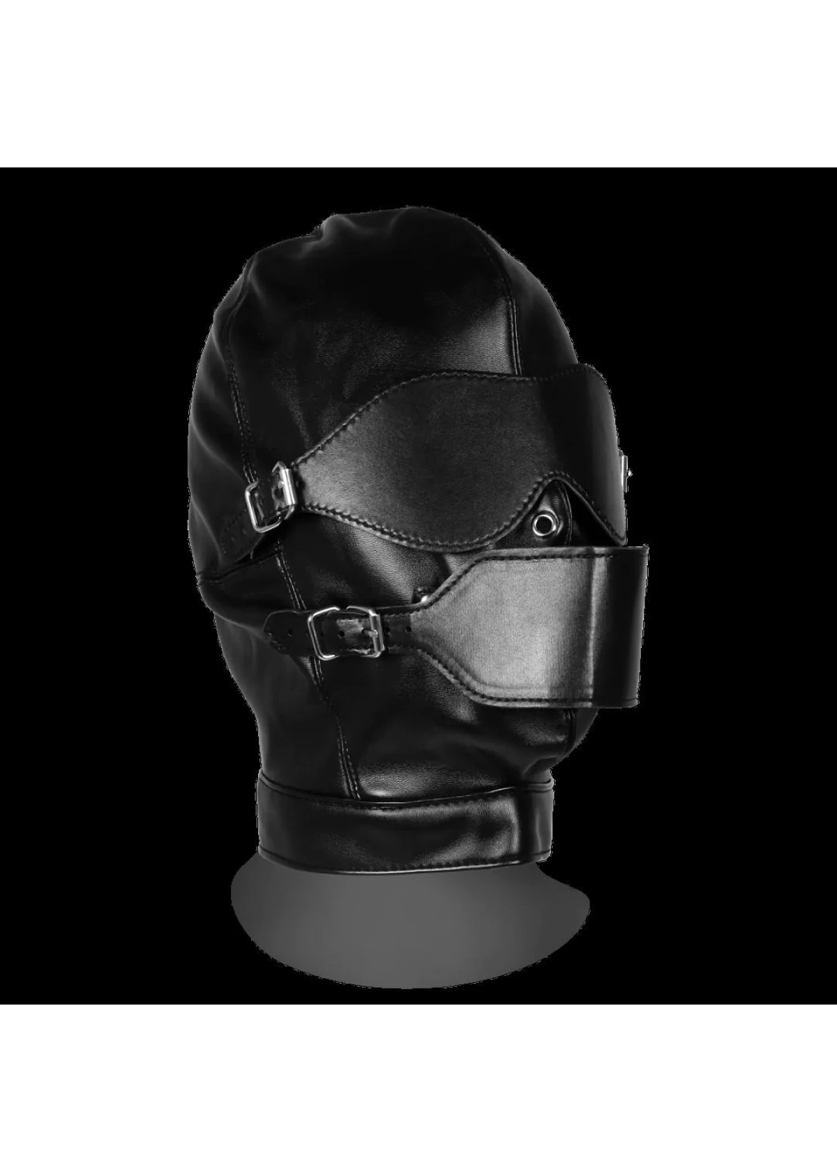 Blindfolded Mask with Breathable Ball Gag - Black