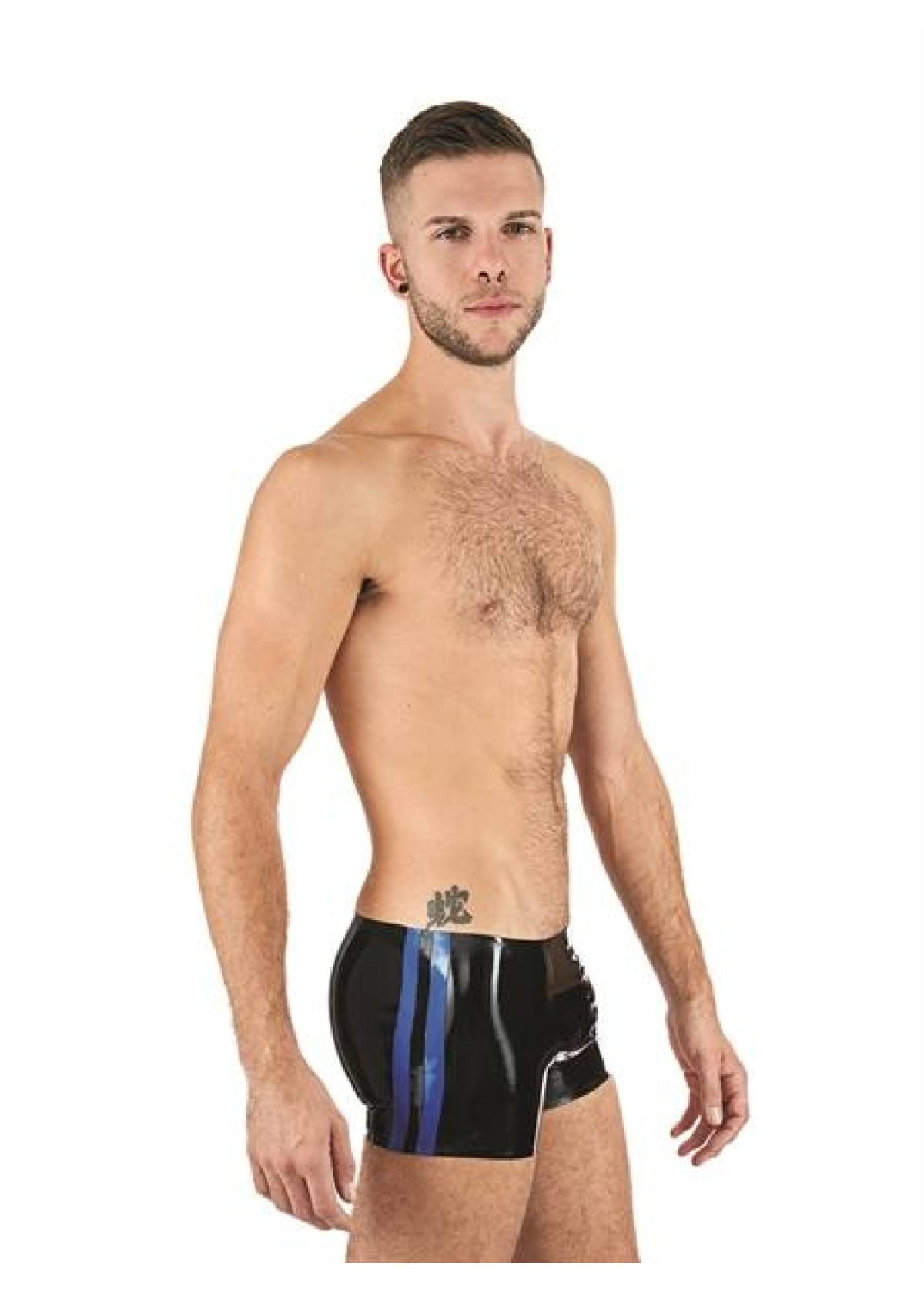 Mister B Rubber Trunks Black Blue