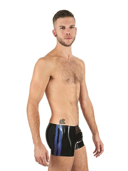 Mister B Rubber Trunks Black Blue