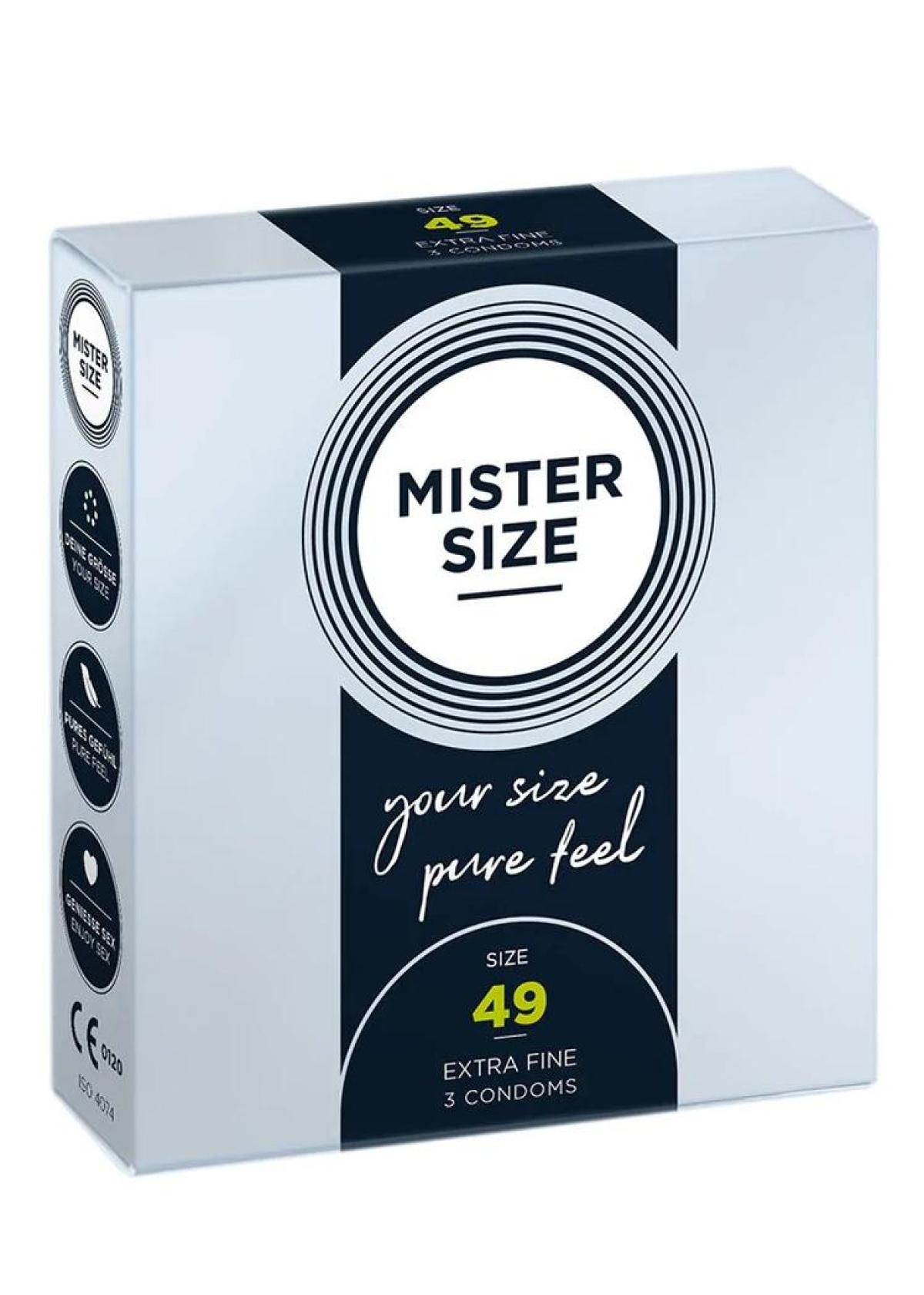 Pure Feel - Condoms 49 mm - 3 Pack