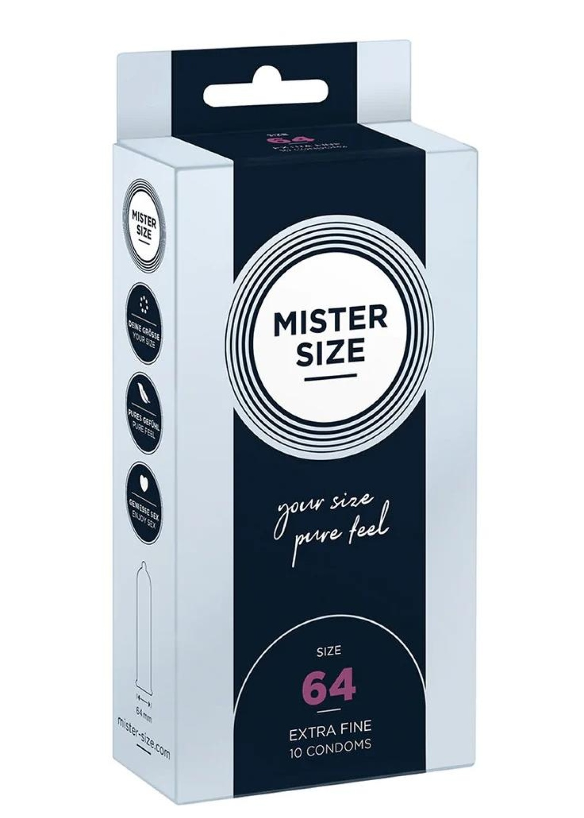 Pure Feel - Condoms 64 mm - 10 Pack