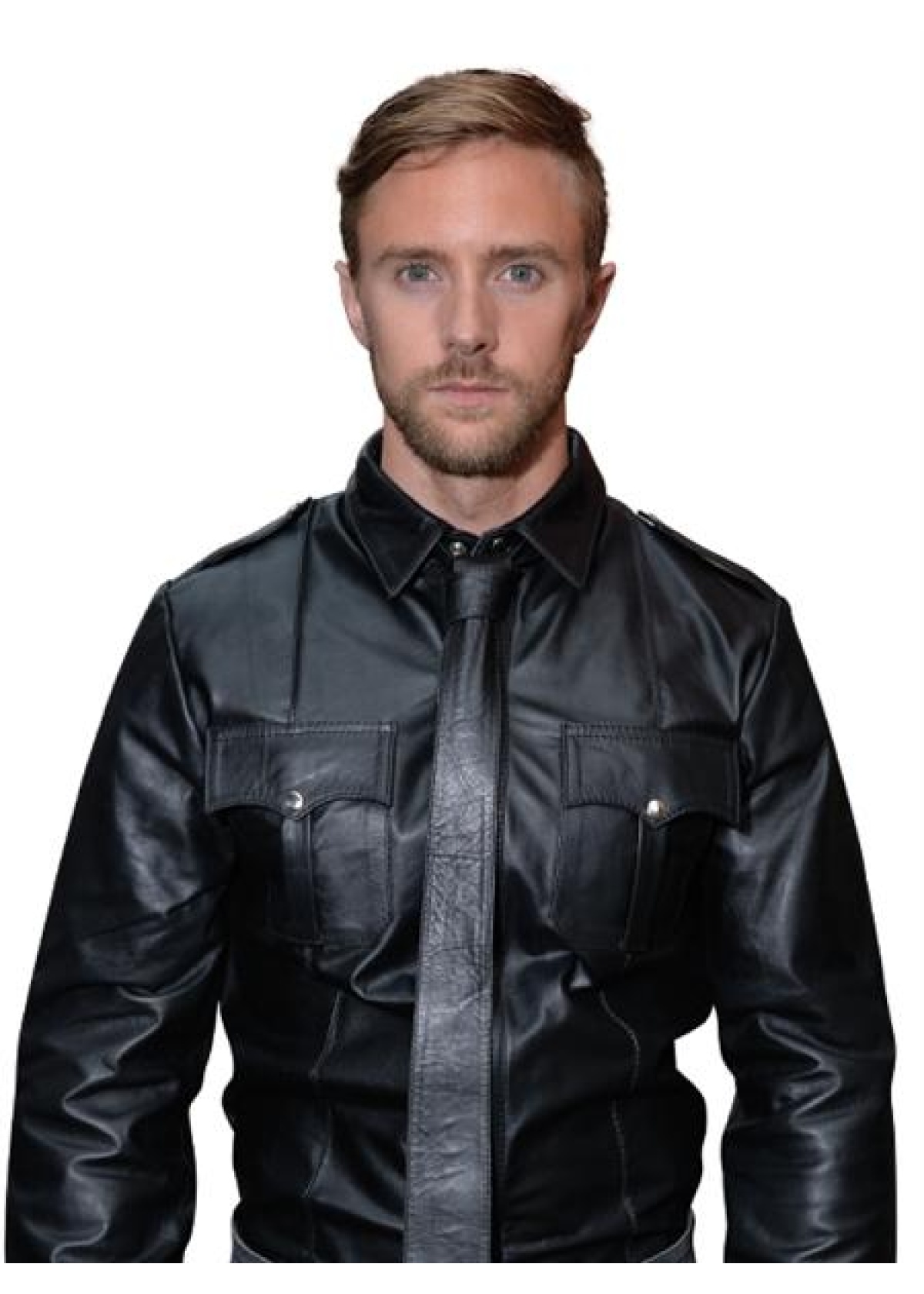 Mister B Leather Police Shirt Long Sleeves
