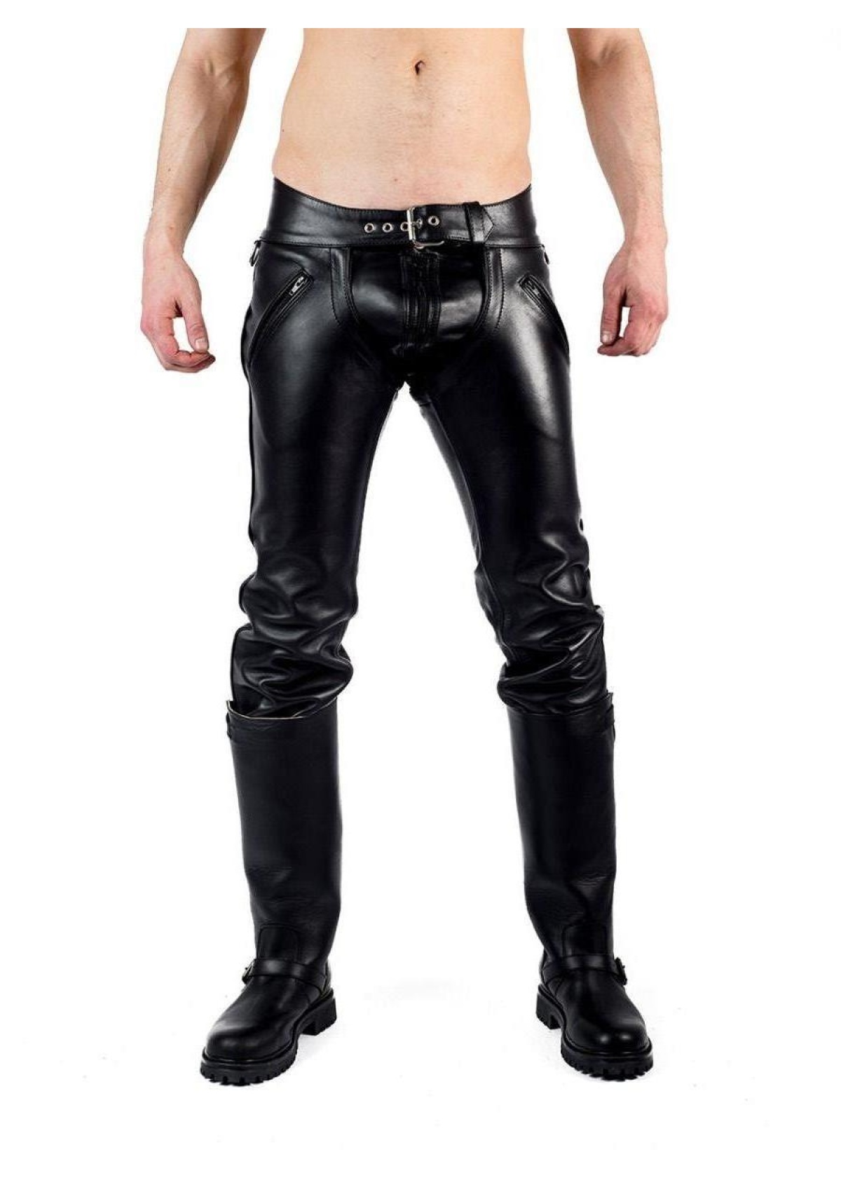 Mister B Leather Convertible Jeans