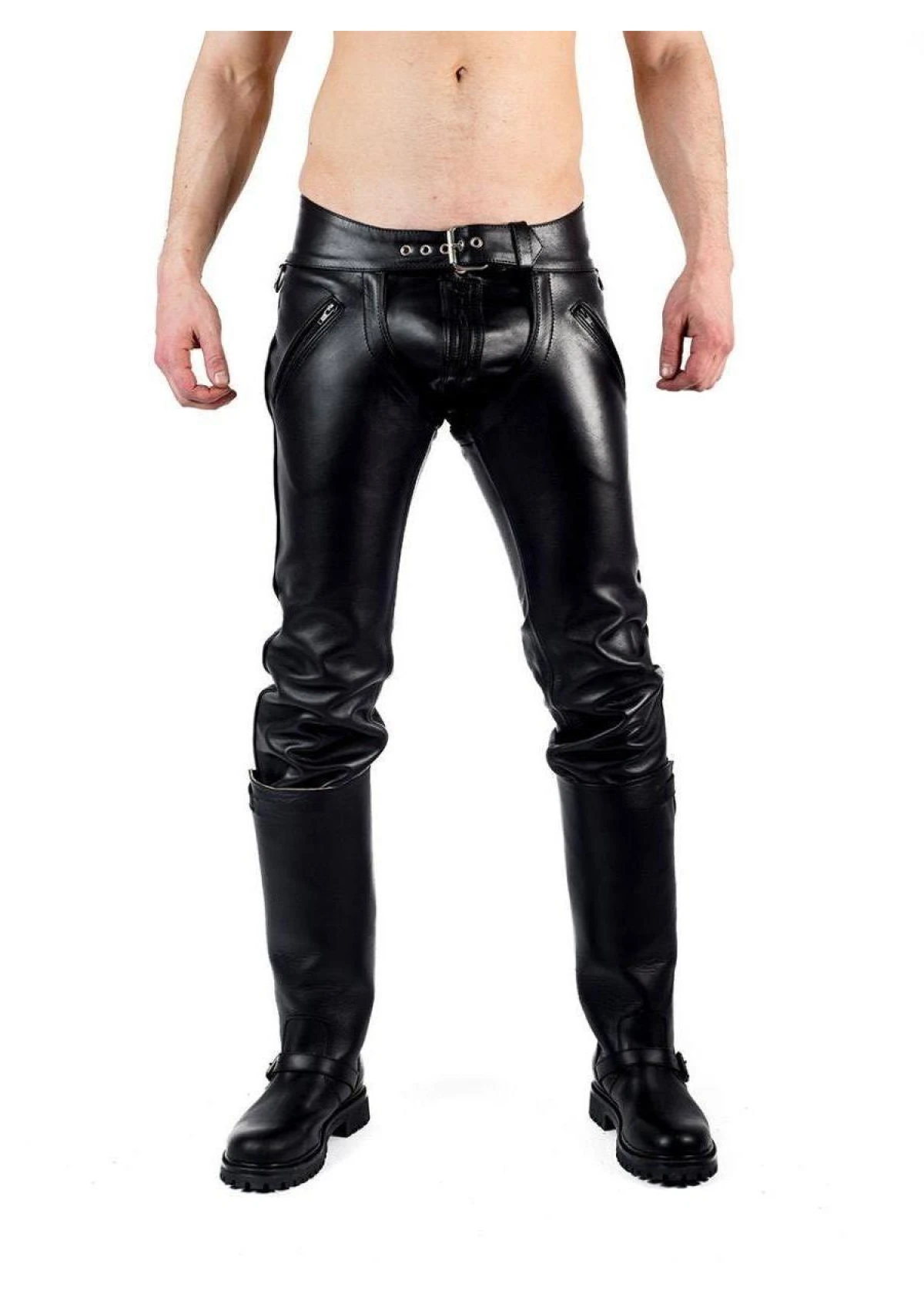 Mister B Leather Convertible Jeans