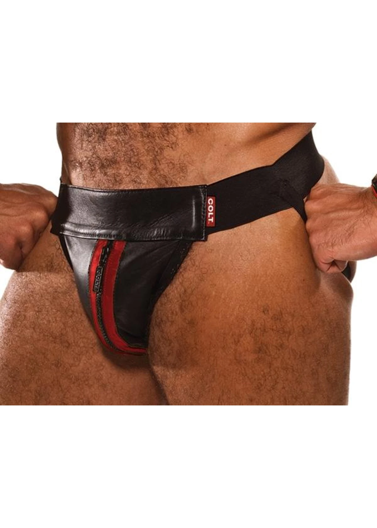 COLT Leather Jock Black-Red