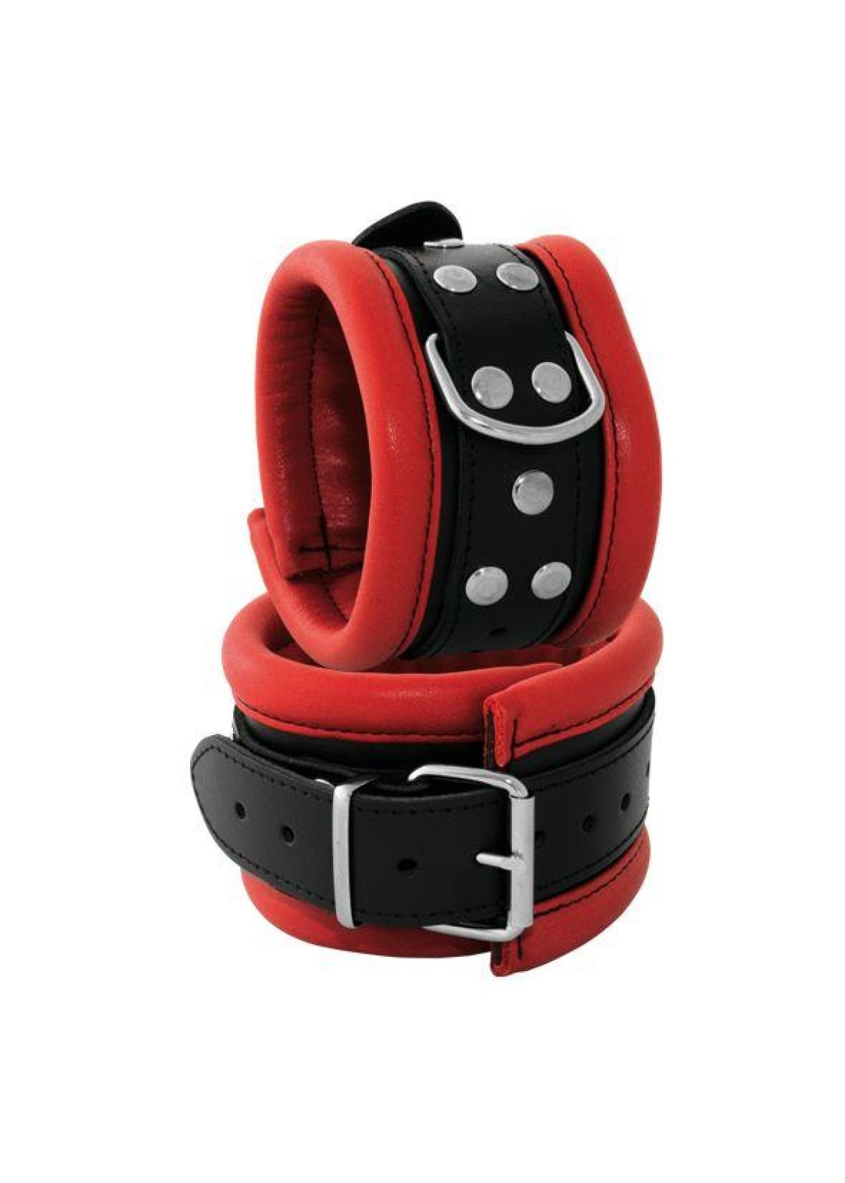 Leather Anklecuffs Red - 6,5 cm
