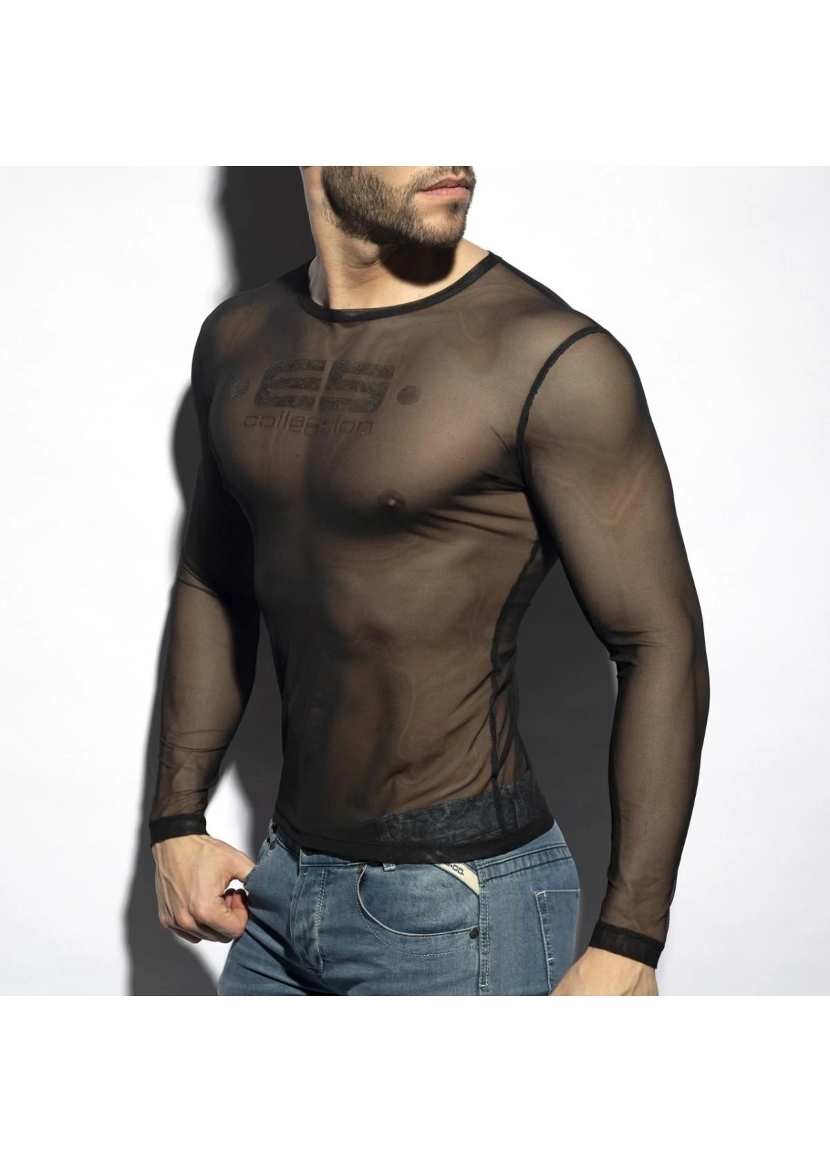 NET LONG SLEEVES T-SHIRT