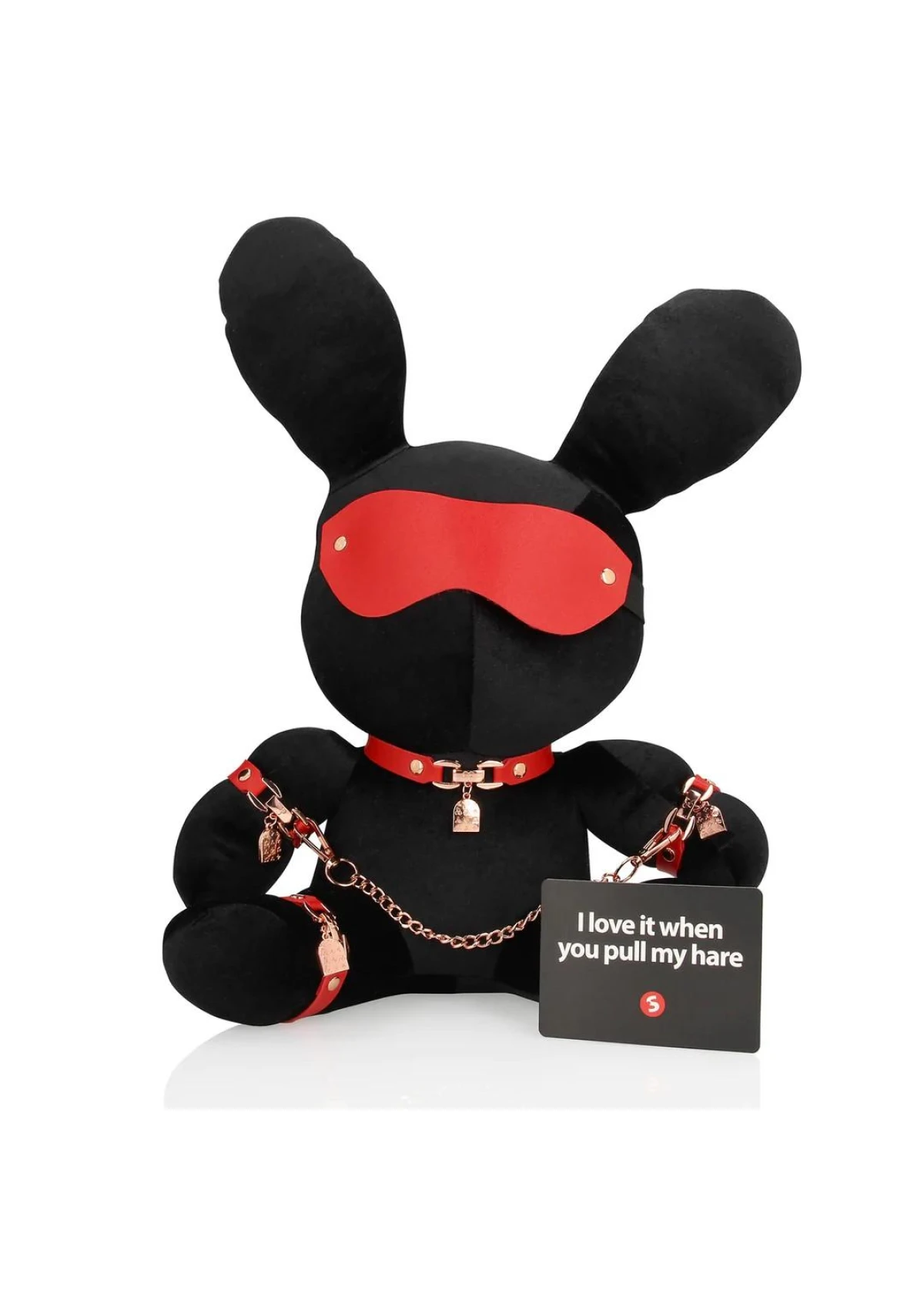 Rabbit Bondage - Velvet - Large - Black